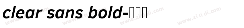 clear sans bold字体转换
